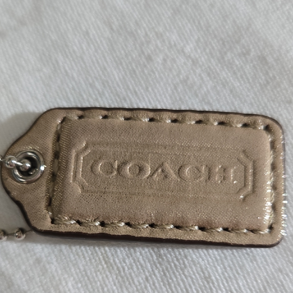 Coach Metallic Gold Leather Tag
